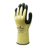 Showa S-TEX KV3 Latex Coated Cut Level F Glove Yellow (Pair)