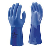 Showa 660 Triple Dipped PVC Heavyweight Chemical-Resistant Gauntlet Blue (Pair) - Indigo Supplies Ltd