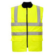 S469 Portwest High Visibility Reversible Bodywarmer Yellow - Indigo Supplies Ltd