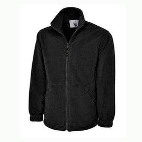 UC601 Premium Heavy Duty Fleece Jacket 380GSM Black - Indigo Supplies Ltd