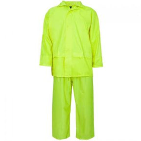 Supertouch Polyester/PVC Rainsuit High Visibility Yellow - Indigo Supplies Ltd