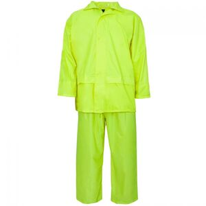 Supertouch Polyester/PVC Rainsuit High Visibility Yellow - Indigo Supplies Ltd