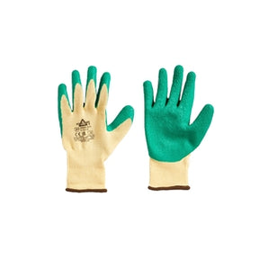 Builders Grip Latex Coated Gloves Green - Indigo Supplies Ltd
