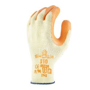 Showa 310 Latex Builders Grip Glove Orange - Indigo Supplies Ltd