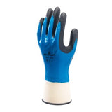 Showa 377 Nitrile Foam Palm Coated Glove Blue (Pair) - Indigo Supplies Ltd