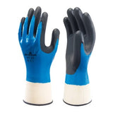 Showa 377 Nitrile Foam Palm Coated Glove Blue (Pair) - Indigo Supplies Ltd