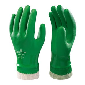 Showa 600 PVC Coated Glove Green (Pair) - Indigo Supplies Ltd