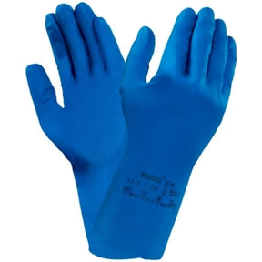 Ansell AlphaTec 87-195 Natural Rubber Latex Glove 1.0.1.0.X Blue - Indigo Supplies Ltd