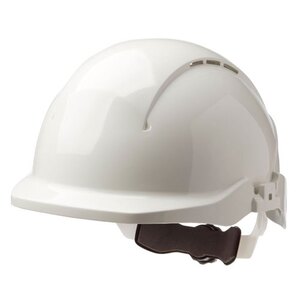 Centurion Concept Reduced Peak Vented Helmet c/w Wheel Ratchet White - Indigo Supplies Ltd