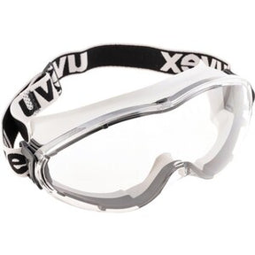 Uvex Ultrasonic Clear Lens Wide Vision Black/Grey Goggle - Indigo Supplies Ltd