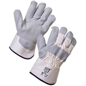 KeepSAFE GLOP3 Premium Split Leather Rigger Glove White Size 9 - Indigo Supplies Ltd