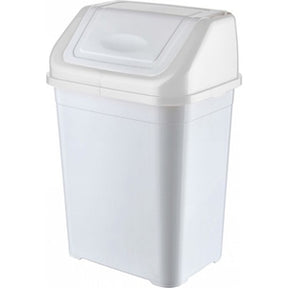 Swing Top Bin White 50 LItre - Indigo Supplies Ltd