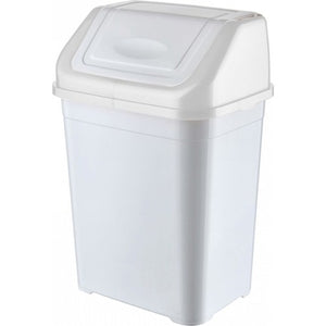 Swing Top Bin White 50 LItre - Indigo Supplies Ltd