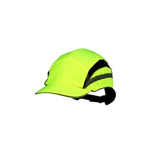 3M First Base 3 Bump Cap 2021866 Classic High Visibility Reduced Peak Yellow 55MM - Indigo Supplies Ltd