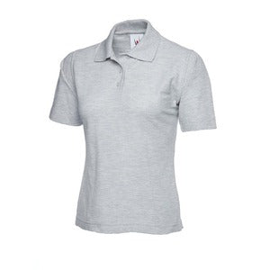 UC106 Ladies Pique Poloshirt 220GSM Heather Grey - Indigo Supplies Ltd