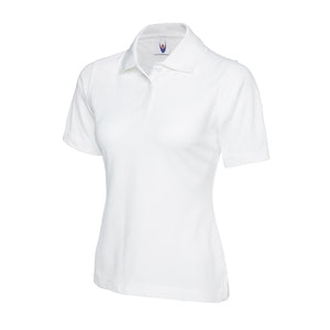 Uneek UC106 Ladies Pique Polo Shirt White - Indigo Supplies Ltd