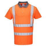 RT22 High Visibility Short Sleeve Polo Shirt Orange - Indigo Supplies Ltd