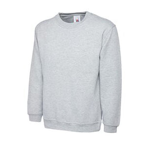 UC203 Sweatshirt 50:50 Polycotton 300GSM Classic Heather Grey - Indigo Supplies Ltd