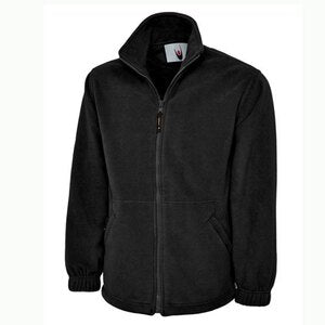 UC601 Premium Heavy Duty Fleece Jacket 380GSM Black 3XL-4XL - Indigo Supplies Ltd