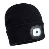 Beanie Hat With Rechargeable USB Light Black - Indigo Supplies Ltd
