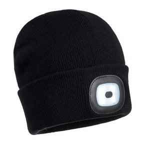 Beanie Hat With Rechargeable USB Light Black - Indigo Supplies Ltd