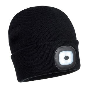 Beanie Hat With Rechargeable USB Light Black - Indigo Supplies Ltd