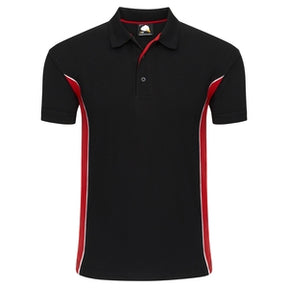 Silverswift 692455 Two-Tone Polo Shirt Red/Black - Indigo Supplies Ltd