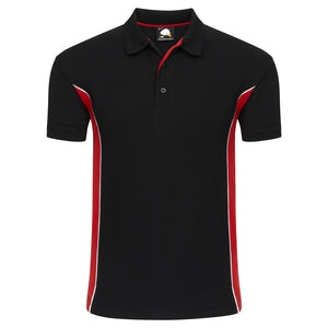 Silverswift 692455 Two-Tone Polo Shirt Red/Black - Indigo Supplies Ltd