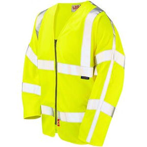 High Visibility 3/4 Sleeved FR Zipped Front Waistcoat EN14116 Yellow - Indigo Supplies Ltd