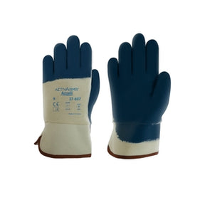 Ansell 27-607 Hycron P/c Safety Cuff Gloves Blue (12 Pairs) - Indigo Supplies Ltd