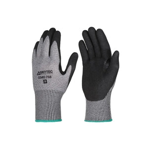 Skytec EMG00758F Sandy Nitrile Glove Cut E/A5 Grey/Black