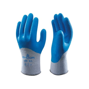 Showa 305 Latex Coated Glove Blue/Grey - Indigo Supplies Ltd