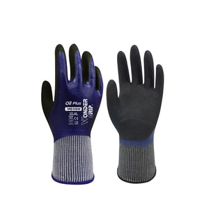 Wonder Grip WG-518W Oil Plus Nitrile-coat Gloves Blue (Pack 12 Pairs) - Indigo Supplies Ltd