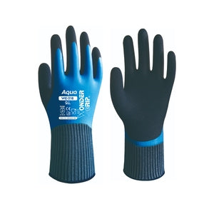 Wonder Grip WG-318 Aqua Latex Coated Gloves Blue (Pack 12 Pairs) - Indigo Supplies Ltd