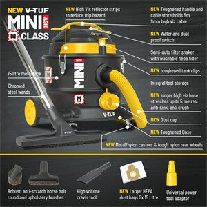 V-TUF M Class Dust Extracto Vacuum Cleaner 240V - Indigo Supplies Ltd