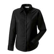 932F Ladies Long Sleeve Blouse Black - Indigo Supplies Ltd