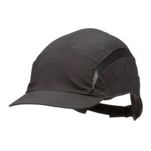 3M First Base 3 Bump Cap 2030610 Classic Reduced Peak Black 55MM - Indigo Supplies Ltd