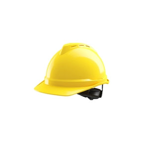 MSA Helmet V-Gard 500 Non-Vented Fas-Trac III PVC Yellow - Indigo Supplies Ltd