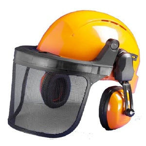 Centurion S25CC Helmet Forestry Orange C/W Ratch 4 Point C/Strap Kit - Indigo Supplies Ltd