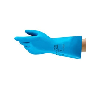 Ansell 37-501 AlphaTec Blue Nitrile Glove Cut 1 - Indigo Supplies Ltd