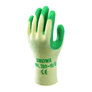 Showa 310 Grip Latex Coated On Cotton Liner Glove Green
