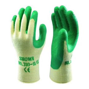 Showa 310 Grip Latex Coated On Cotton Liner Glove Green - Indigo Supplies Ltd