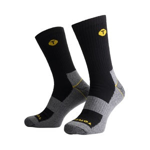 Totectors Work Crew Socks Black & Grey (Pack 5 Pairs)