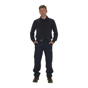 Endurance Long Sleeve Polo Shirt Navy - Indigo Supplies Ltd