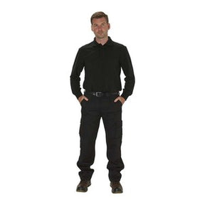 Endurance Long Sleeve Polo Shirt Black - Indigo Supplies Ltd