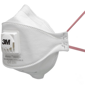 3M Aura 9332 FFP3 Disposable Respirators - Pack of 10 - Indigo Supplies Ltd