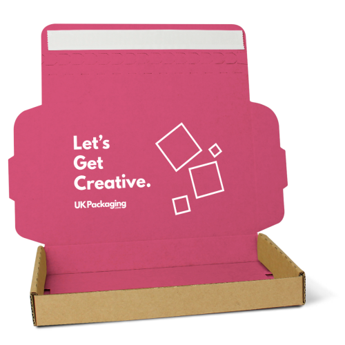 Brown/White Quick Seal Boxes - Flood Print Inside - Indigo Supplies Ltd