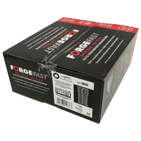 Forgefast Torx Multi Purpose Wood Screws Assorted (Pack 1800) - Indigo Supplies Ltd