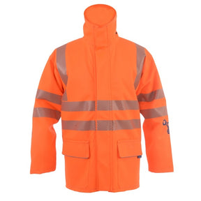 Bodyguard High Visibility FR Arc Storm Coat Orange - Indigo Supplies Ltd