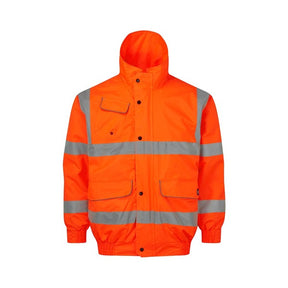 Bodyguard High Visibility Breathable Bomber Orange - Indigo Supplies Ltd